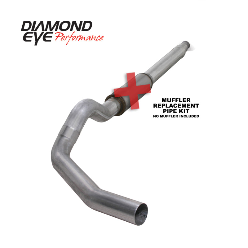 Diamond Eye Performance K5316A-RP - Diamond Eye KIT 5in CB MFLR RPLCMENT PIPE SGL AL: 94-97 FORD 7.3L F250/F350 PWRSTROKE