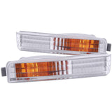 ANZO 511006 FITS: 1990-1991 Honda Accord Euro Parking Lights Chrome w/ Amber Reflector