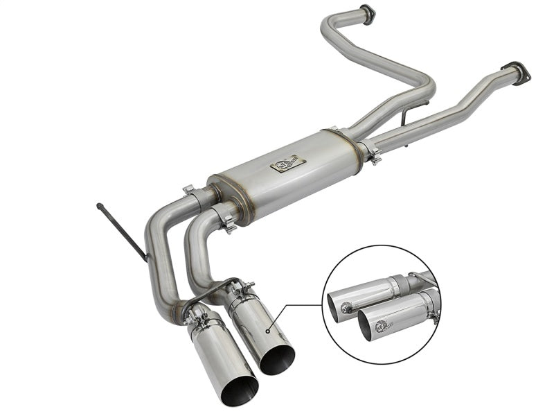 aFe Rebel Series 3in SS Cat-Back Exhaust System w/ Polished Tip 04-15 Nissan Titan V8 5.6L