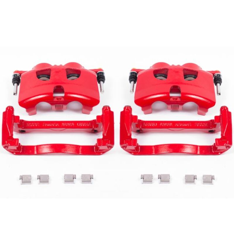 Power Stop 12-19 Ford F-150 Front Red Calipers w/Brackets - Pair - free shipping - Fastmodz