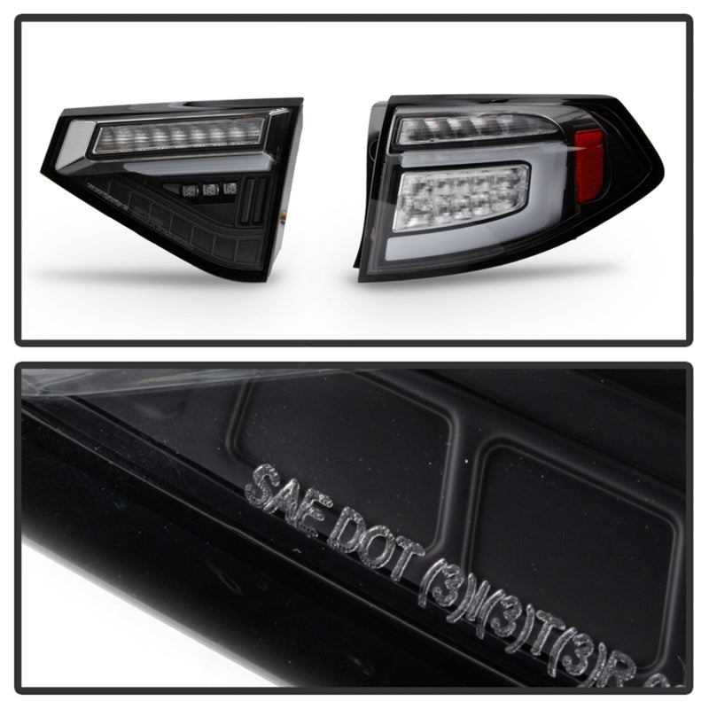 SPYDER 5086730 - Spyder 08-14 Subara Impreza WRX Hatchback LED Tail Lights Seq Signal Black ALT-YD-SI085D-SEQ-BK