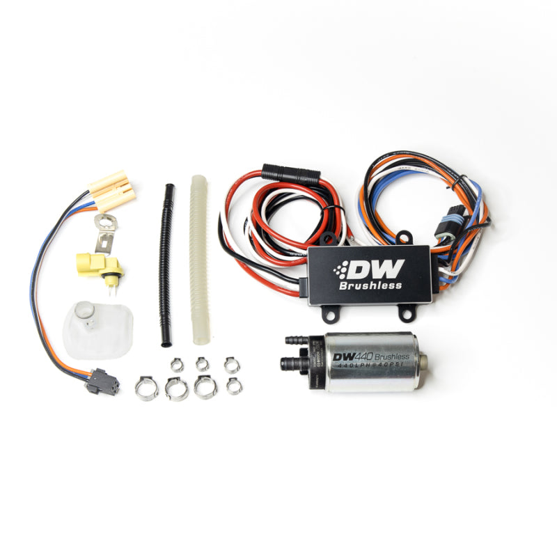 DeatschWerks 9-442-C103-0906 - DW440 440lph Brushless Fuel Pump w/ PWM Controller & Install Kit 2015+ Ford Mustang GT