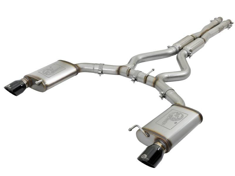 aFe 49-36448-B FITS 20-22 Audi RS6 Avant V8 4L (tt) MACH Force-Xp 3in to 2.5in 304 SS Cat-Back Exhaust w/ Black Tip
