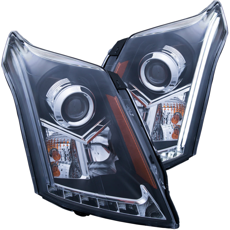 ANZO - [product_sku] - ANZO 2010-2015 Cadillac Srx Projector Headlights w/ Plank Style Design Black - Fastmodz