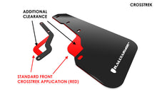 Load image into Gallery viewer, Rally Armor MF46-FTLT-BLK/BL FITS: FITS 18-22 Subaru Crosstrek Lift/AT Black Mud Flap w/ Blue Logo (Front Only)