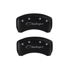 Load image into Gallery viewer, MGP 12181SCLSRD FITS 4 Caliper Covers Engraved Front &amp; Rear Cursive/Challenger Red finish silver ch