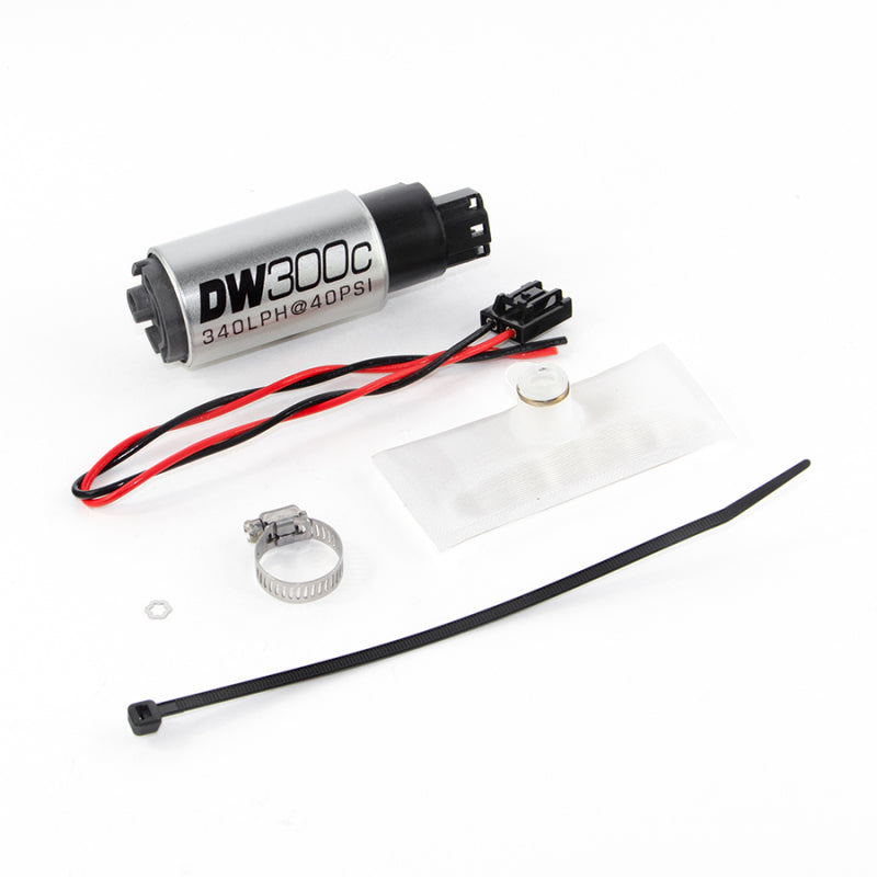 DeatschWerks 9-307-1030 - 88-91 BMW 325i DW300C 340 LPH Compact Fuel Pump w/ Install Kit (w/o Mounting Clips)