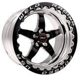 Weld 71LB7100A80F - S71 17x10 / 5x4.5 BP / 7.9in. BS Black Wheel (Low Pad) Black Single Beadlock MT