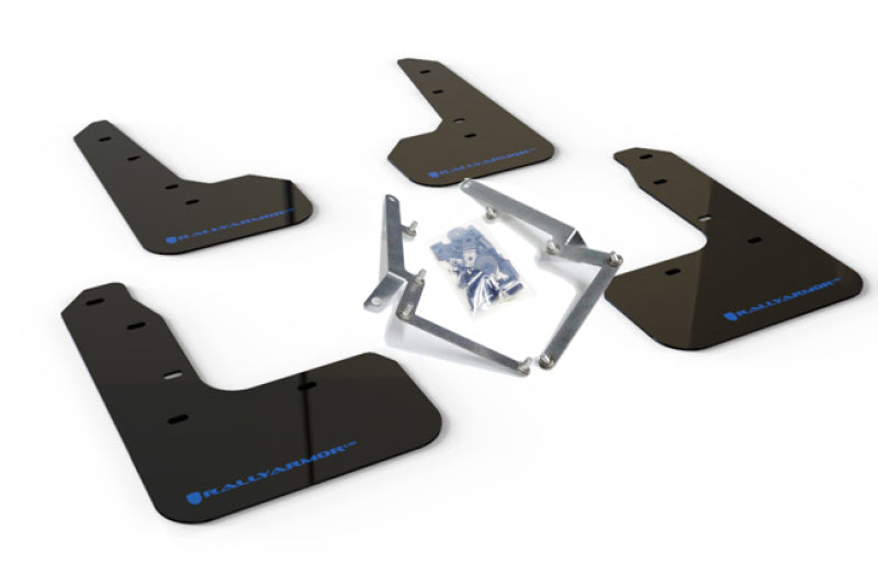 Rally Armor MF51-UR-BLK/BL FITS: 17-19 Honda Civic Sport Touring UR Black Mud Flap w/ Blue Logo