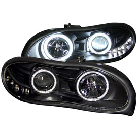 ANZO - [product_sku] - ANZO 1998-2002 Chevrolet Camaro Projector Headlights w/ Halo Black - Fastmodz