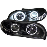 ANZO 121160 FITS: 1998-2002 Chevrolet Camaro Projector Headlights w/ Halo Black