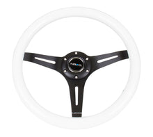 Load image into Gallery viewer, NRG ST-015BK-WT - Classic Wood Grain Steering Wheel (350mm) White Paint Grip w/Black 3-Spoke Center