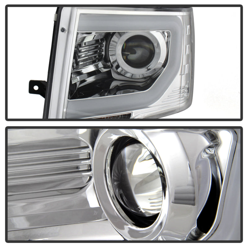 SPYDER 5077639 - Spyder Ford F150 13-14 Projector Fctry Xenon Model- Light Bar DRL Chrm PRO-YD-FF15013-LBDRL-HID-C