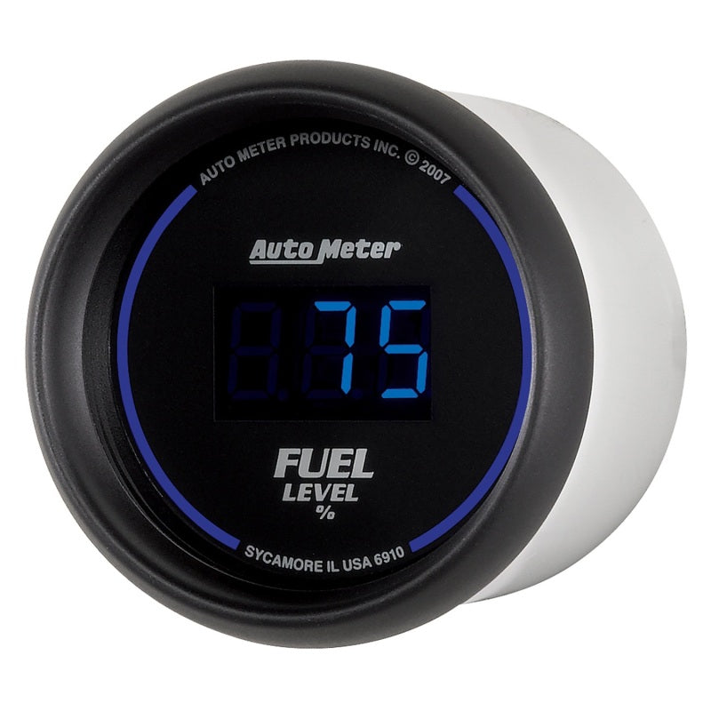 AutoMeter 6910 - Autometer Cobalt Digital 52.4mm Black Programmable Empty-Full Range Fuel Level Gauge