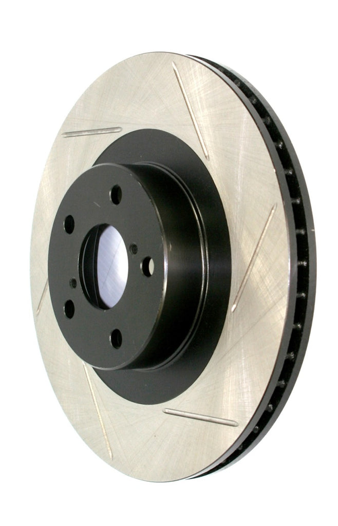 Stoptech 126.34104SL - StopTech Power Slot 08-09 BMW 135i Coupe Front Left Slotted Rotor