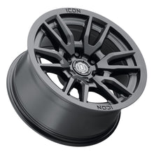 Load image into Gallery viewer, ICON 2417858347SB - Vector 6 17x8.5 6x5.5 0mm Offset 4.75in BS 106.1mm Bore Satin Black Wheel