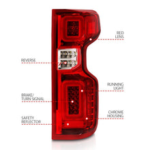 Load image into Gallery viewer, ANZO 311416 -Anzo 19-21 Chevy Silverado Full LED Tailights Chrome Housing Red/Clear Lens G2 (w/C Light Bars)