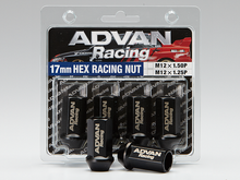 Load image into Gallery viewer, Advan V0264 - Lug Nut 12X1.5 (Black)4 Pack