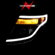 Load image into Gallery viewer, ANZO 111575 FITS 11-15 Ford Explorer (w/Factory Halogen HL Only) Projector Headlights w/Light Bar Black Housing
