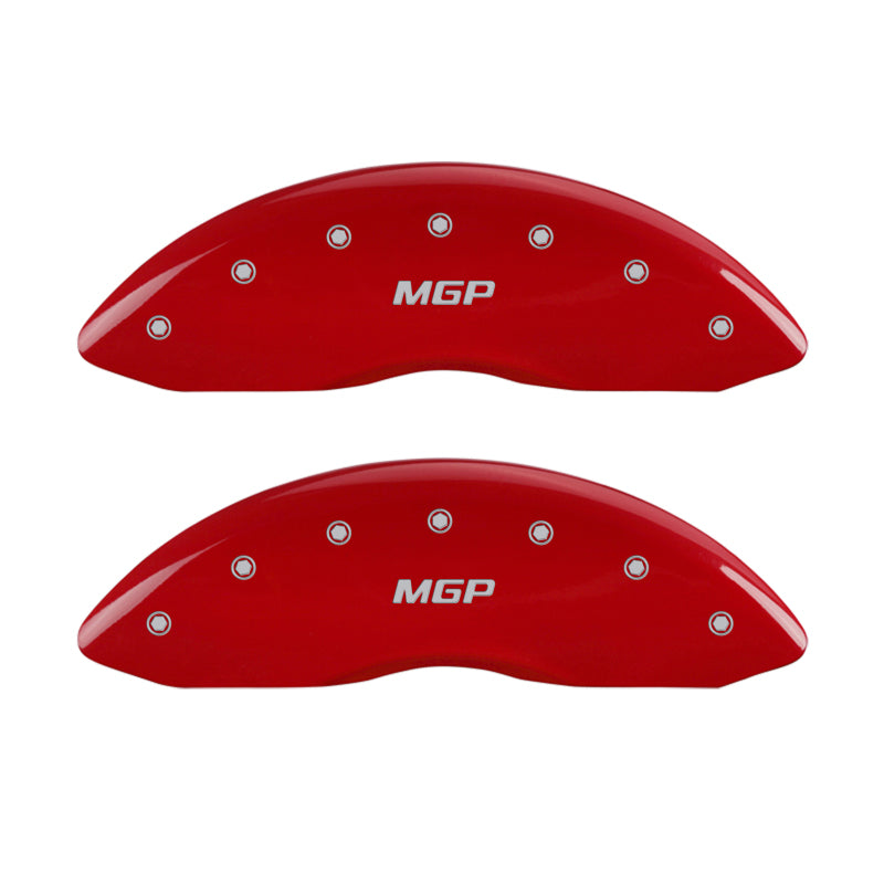 MGP 15201SMGPRD FITS 15201SRD4 Caliper Covers Engraved Front & Rear Red finish silver ch