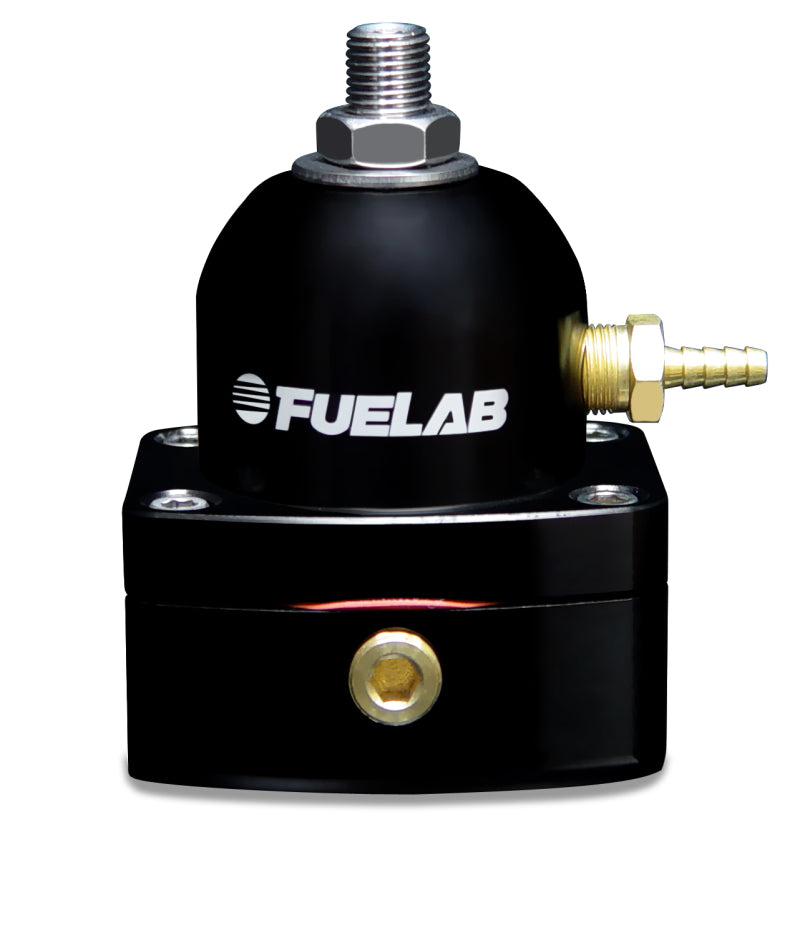 Fuelab 52501-1 - 525 EFI Adjustable FPR In-Line 25-90 PSI (1) -6AN In (1) -6AN Return Black