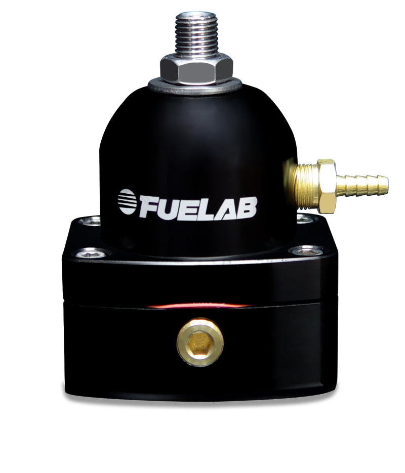 Fuelab 54501-1 - 545 EFI Adjustable Mini FPR In-Line 25-90 PSI (1) -6AN In (1) -6AN Return Black