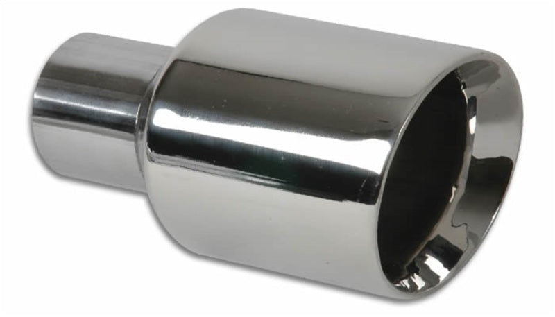 Vibrant 1226 FITS 3.5in Round SS Exhaust Tip (Double Wall Angle Cut Beveled Outlet)