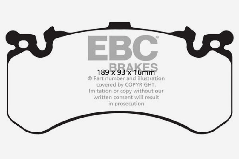 EBC 11+ Audi A8 Quattro 6.3 (Cast Iron Rotors) Redstuff Front Brake Pads