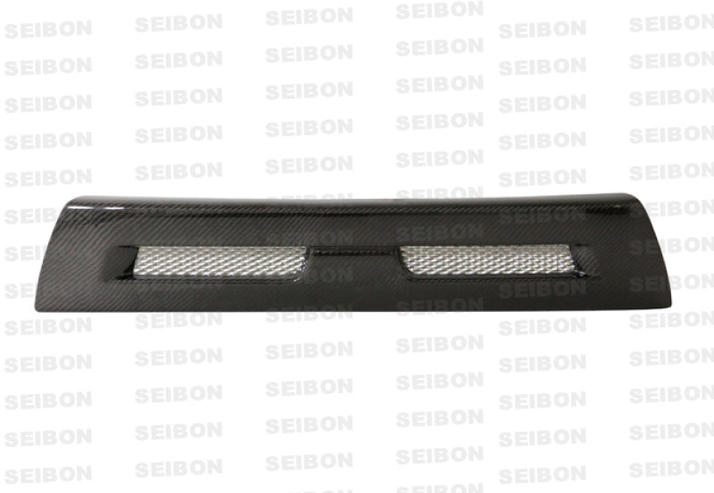 Seibon FG0809MITEVOX-S FITS 08-12 Mitsubishi Lancer Evo X Shaved Emblem Carbon Fiber Front Grill does not fit MR model