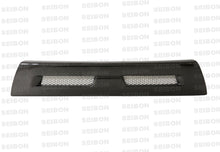 Load image into Gallery viewer, Seibon FG0809MITEVOX-S FITS 08-12 Mitsubishi Lancer Evo X Shaved Emblem Carbon Fiber Front Grill does not fit MR model