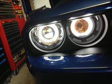 Load image into Gallery viewer, ANZO - [product_sku] - ANZO 2008-2014 Dodge Challenger Projector Headlights w/ Halo Black (CCFL) - Fastmodz