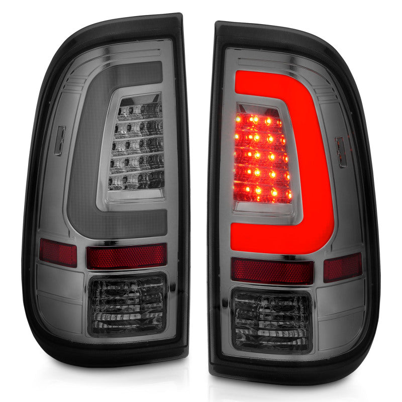 ANZO 311357 FITS 2008-2016 Ford F-250 LED Taillights Chrome Housing Smoke Lens (Pair)