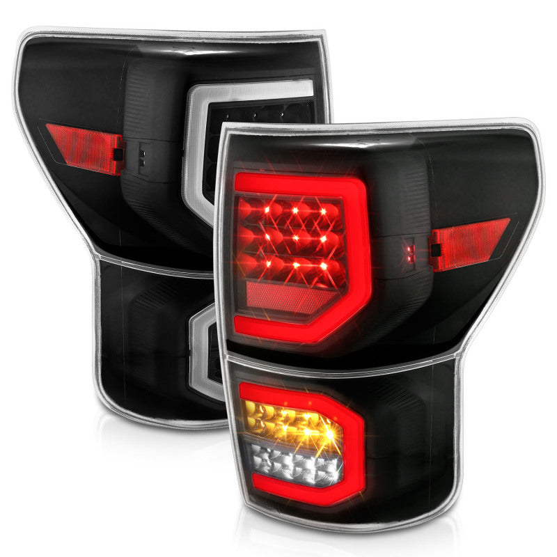 ANZO 311336 FITS: 2007-2013 Toyota Tundra LED Taillights Plank Style Black w/Clear Lens