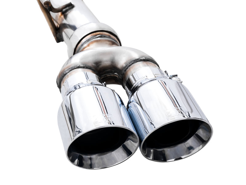 AWE Tuning 3015-42201 FITS 4th Gen GM 1500 5.3L 0FG Catback Split Rear Exit (w/ Bumper Cutouts) - Quad Chrome Tips