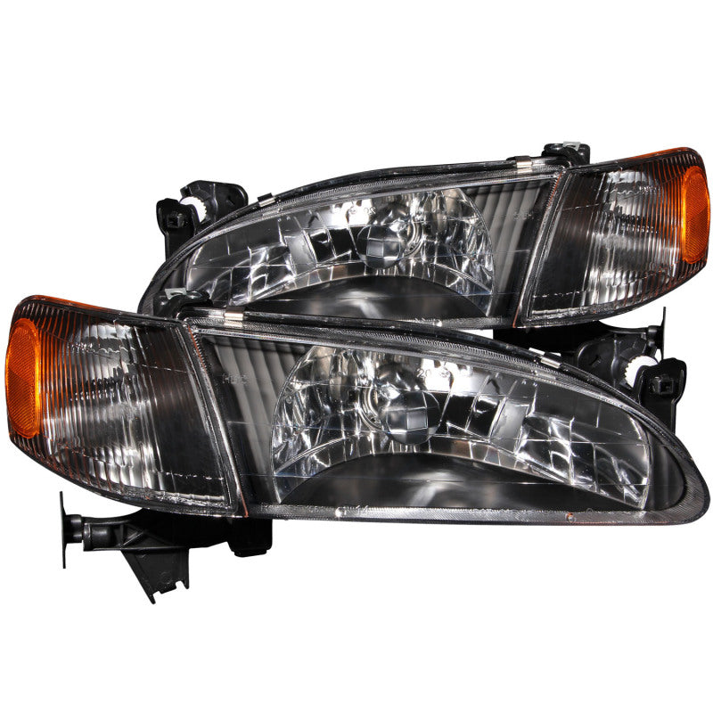 ANZO - [product_sku] - ANZO 1998-2000 Toyota Corolla Crystal Headlights Black - Fastmodz