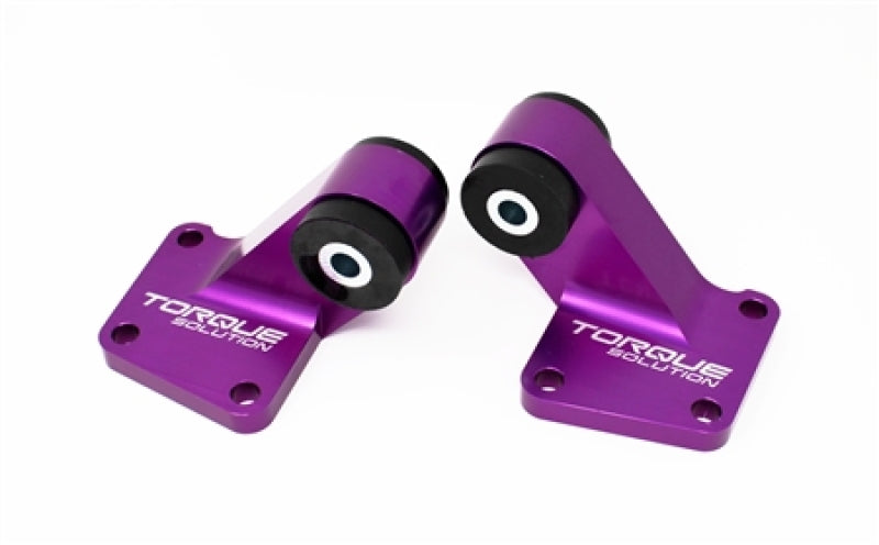 Torque Solution TS-EV-196PR - 03-06 Mitsubishi EVO VII-IX Billet Rear Differential Mounts Purple