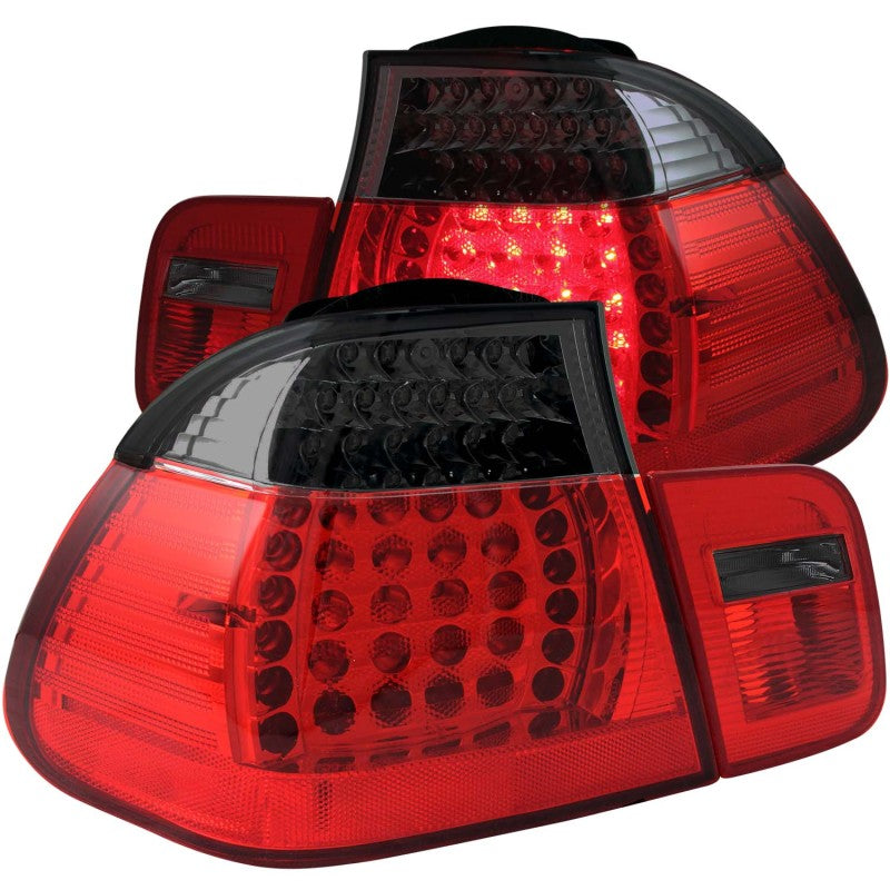 ANZO - [product_sku] - ANZO 2002-2005 BMW 3 Series E46 LED Taillights Red/Smoke - Fastmodz