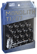 Load image into Gallery viewer, Project Kics WMN04GK FITS 14 x 1.5 Glorious Black T1/07 Monolith Lug Nuts20 Pcs