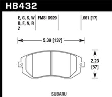 Load image into Gallery viewer, Hawk 03-05 WRX / 08 WRX / 09 Legacy 2.5i NA ONLY D929 HPS Street Front Brake Pads - free shipping - Fastmodz