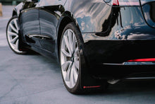 Load image into Gallery viewer, Rally Armor MF62-UR-BLK/BL FITS: 17+ Tesla Model 3 UR Black Mud Flap w/ Blue Logo