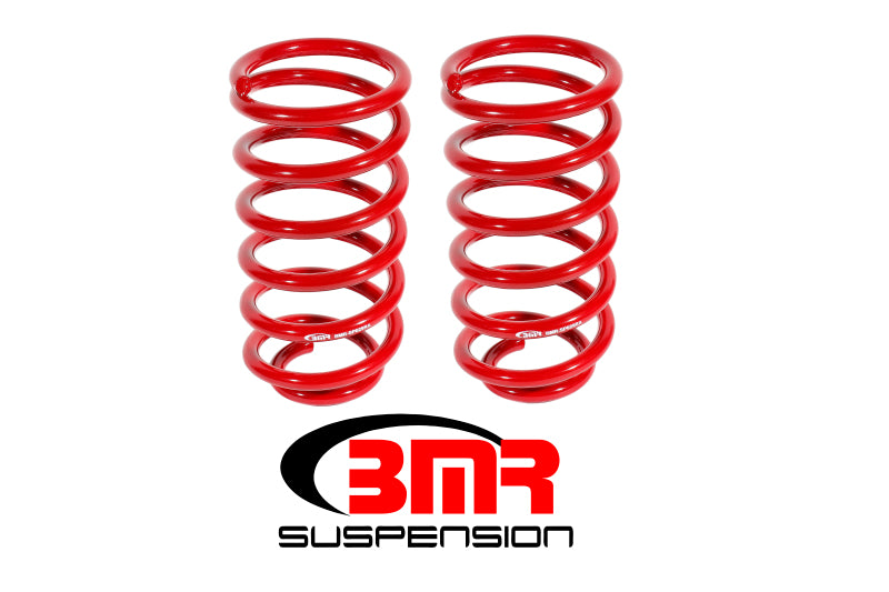BMR Suspension SP029R - BMR 79-04 Fox Mustang Rear Lowering Springs Red