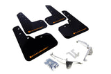 Rally Armor MF26-UR-BLK/OR FITS: 13-17 Subaru XV Crosstrek Black Mud Flap w/ Orange Logo