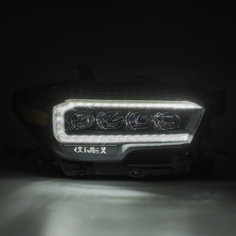 AlphaRex 880706 FITS 16-20 Toyota Tacoma NOVA LED Projector Headlights Plank Style Chrome w/Activation Light