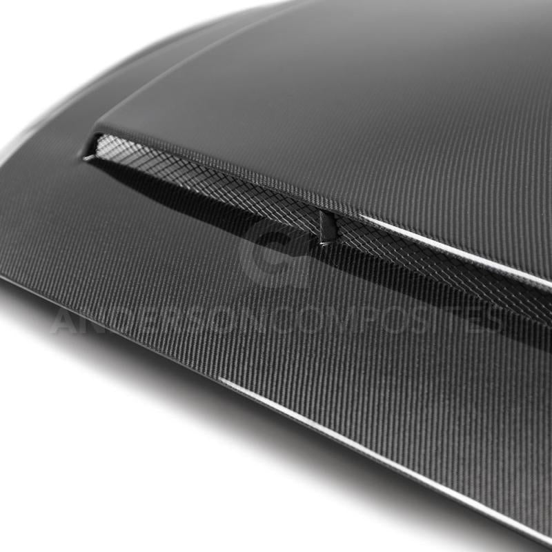 Anderson Composites AC-HD18FDMU-SN-DS FITS 2018 Ford Mustang Super Snake Double Sided Carbon Fiber Hood