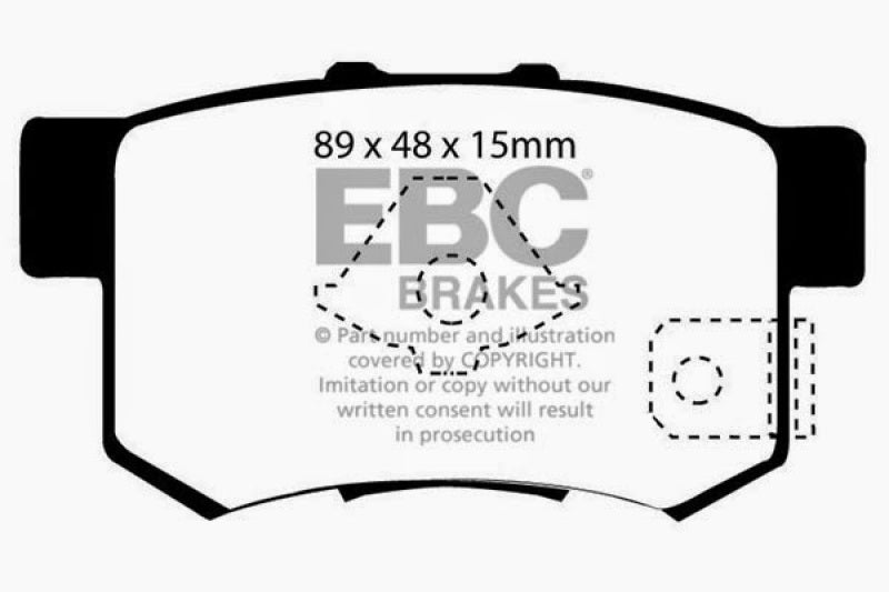 EBC 10-12 Acura RDX 2.3 Turbo Yellowstuff Rear Brake Pads