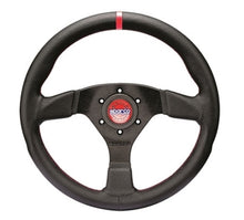 Load image into Gallery viewer, SPARCO 015R383PLUNRS -  -Sparco Steering Wheel R383 Champion Black Leather / Red Stiching