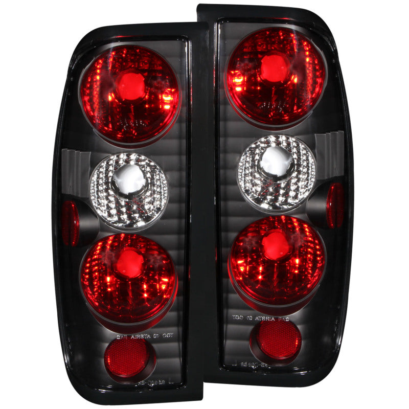 ANZO 211115 FITS: 1998-2004 Nissan Frontier Taillights Black