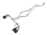 AWE Tuning 3020-43085 FITS 2019+ BMW M340i (G20) Track Edition Exhaust - Quad Diamond Black Tips
