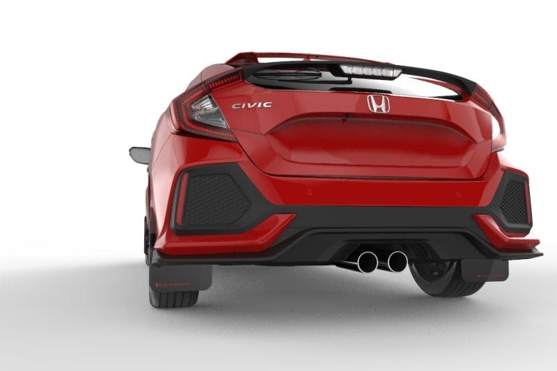 Rally Armor MF51-UR-BLK/RD FITS: 17-19 Honda Civic Sport Touring UR Black Mud Flap w/ Red Logo