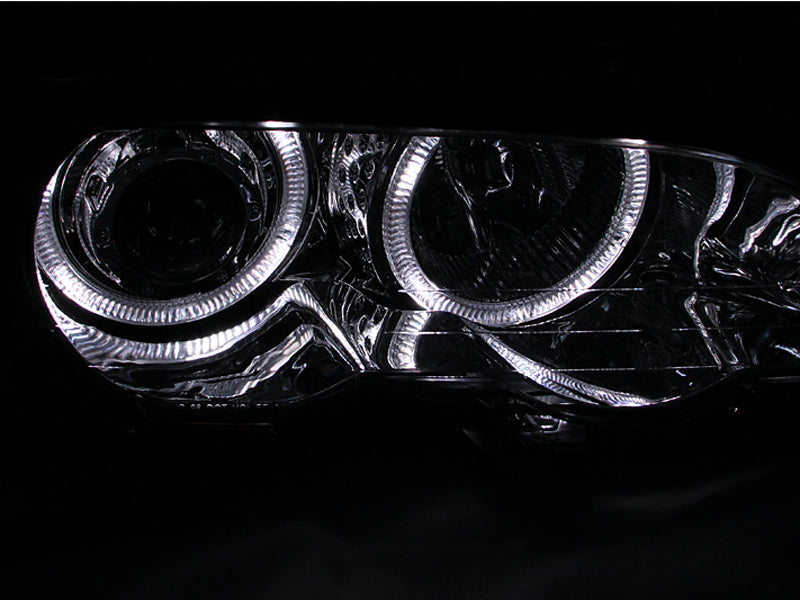 ANZO - [product_sku] - ANZO 2000-2003 BMW 3 Series E46 Projector Headlights w/ Halo Chrome - Fastmodz